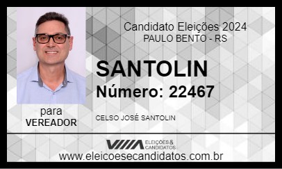 Candidato SANTOLIN 2024 - PAULO BENTO - Eleições