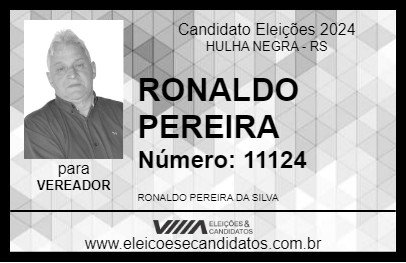 Candidato RONALDO PEREIRA 2024 - HULHA NEGRA - Eleições