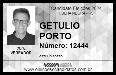 Candidato GETULIO PORTO 2024 - HULHA NEGRA - Eleições