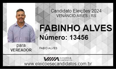 Candidato FABINHO ALVES 2024 - VENÂNCIO AIRES - Eleições