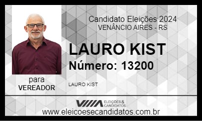 Candidato LAURO KIST 2024 - VENÂNCIO AIRES - Eleições