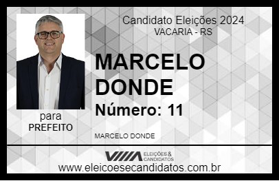 Candidato MARCELO DONDE 2024 - VACARIA - Eleições