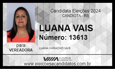 Candidato LUANA VAIS  2024 - CANDIOTA - Eleições