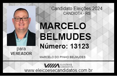 Candidato MARCELO BELMUDES  2024 - CANDIOTA - Eleições