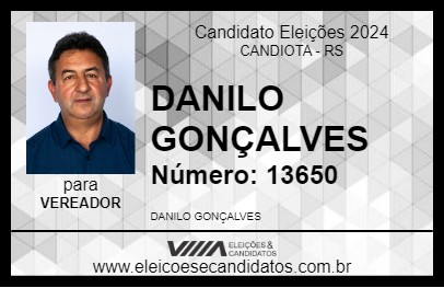 Candidato DANILO GONÇALVES  2024 - CANDIOTA - Eleições