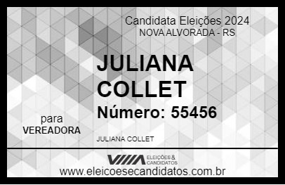 Candidato JULIANA COLLET 2024 - NOVA ALVORADA - Eleições