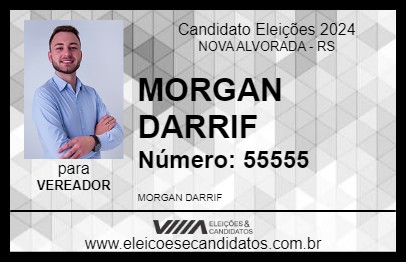 Candidato MORGAN DARRIF 2024 - NOVA ALVORADA - Eleições