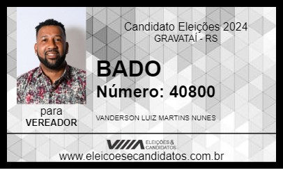 Candidato BADO 2024 - GRAVATAÍ - Eleições