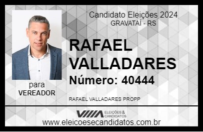 Candidato RAFAEL VALLADARES 2024 - GRAVATAÍ - Eleições