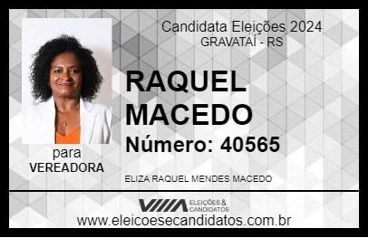 Candidato RAQUEL MACEDO 2024 - GRAVATAÍ - Eleições