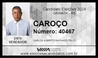 Candidato CAROÇO 2024 - GRAVATAÍ - Eleições