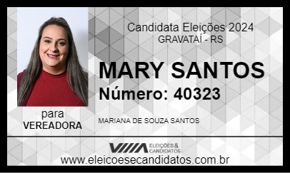 Candidato MARY SANTOS 2024 - GRAVATAÍ - Eleições