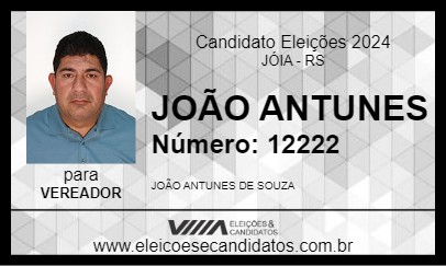 Candidato JOÃO ANTUNES 2024 - JÓIA - Eleições