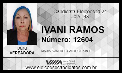 Candidato IVANI RAMOS 2024 - JÓIA - Eleições