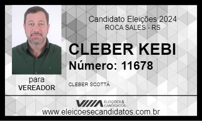 Candidato CLEBER KEBI 2024 - ROCA SALES - Eleições