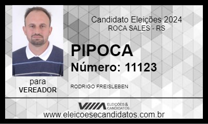 Candidato PIPOCA 2024 - ROCA SALES - Eleições