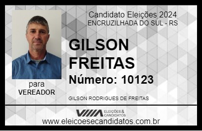 Candidato GILSON FREITAS 2024 - ENCRUZILHADA DO SUL - Eleições