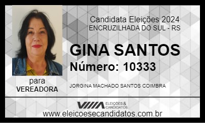 Candidato GINA SANTOS 2024 - ENCRUZILHADA DO SUL - Eleições