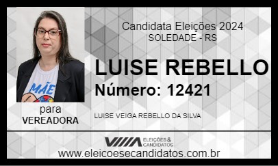 Candidato LUISE REBELLO 2024 - SOLEDADE - Eleições