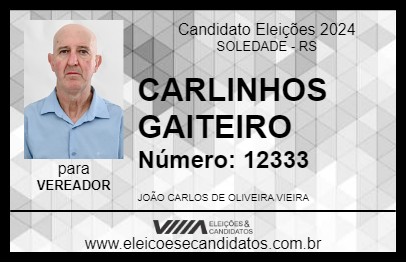 Candidato CARLINHOS GAITEIRO 2024 - SOLEDADE - Eleições