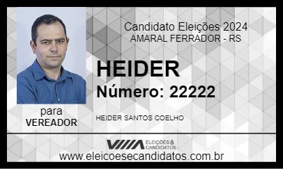 Candidato HEIDER 2024 - AMARAL FERRADOR - Eleições