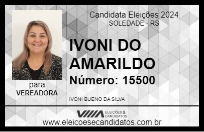 Candidato IVONI DO AMARILDO 2024 - SOLEDADE - Eleições