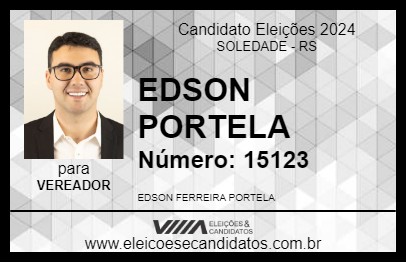 Candidato EDSON PORTELA 2024 - SOLEDADE - Eleições