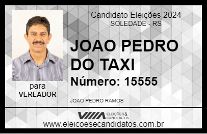 Candidato JOAO PEDRO RAMOS 2024 - SOLEDADE - Eleições