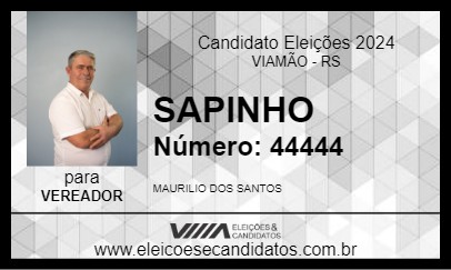 Candidato SAPINHO 2024 - VIAMÃO - Eleições