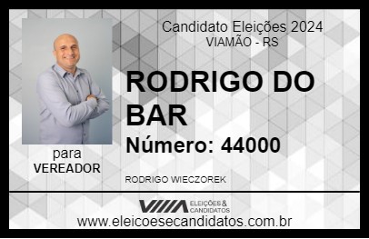 Candidato RODRIGO DO BAR 2024 - VIAMÃO - Eleições