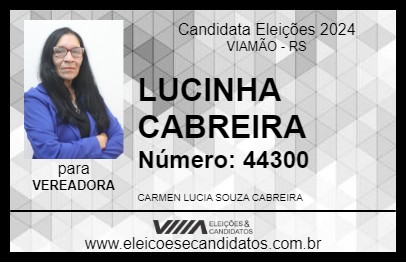 Candidato LUCINHA CABREIRA 2024 - VIAMÃO - Eleições