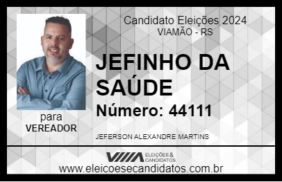 Candidato JEFINHO DA SAÚDE 2024 - VIAMÃO - Eleições