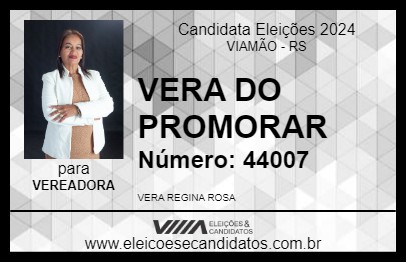 Candidato VERA DO PROMORAR 2024 - VIAMÃO - Eleições