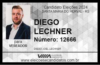 Candidato DIEGO LECHNER 2024 - SANTA MARIA DO HERVAL - Eleições