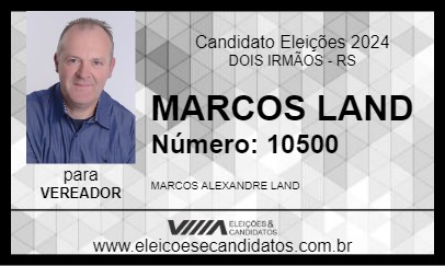 Candidato MARCOS LAND 2024 - DOIS IRMÃOS - Eleições