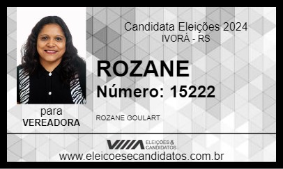 Candidato ROZANE  2024 - IVORÁ - Eleições