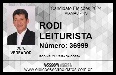 Candidato RODI LEITURISTA 2024 - VIAMÃO - Eleições