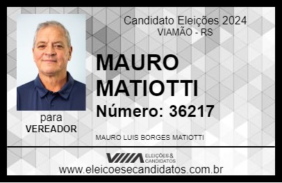 Candidato MAURO MATIOTTI 2024 - VIAMÃO - Eleições