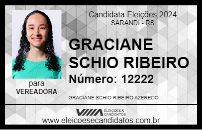 Candidato GRACIANE SCHIO RIBEIRO 2024 - SARANDI - Eleições