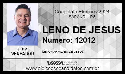 Candidato LENO DE JESUS 2024 - SARANDI - Eleições