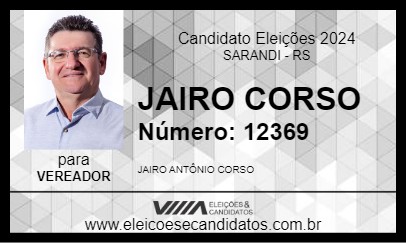 Candidato JAIRO  CORSO 2024 - SARANDI - Eleições