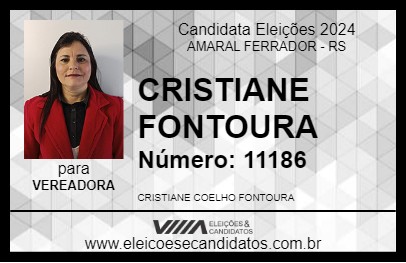 Candidato CRISTIANE FONTOURA 2024 - AMARAL FERRADOR - Eleições