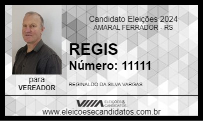 Candidato REGIS 2024 - AMARAL FERRADOR - Eleições