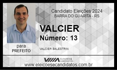 Candidato VALCIER 2024 - BARRA DO GUARITA - Eleições