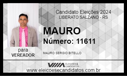 Candidato MAURO 2024 - LIBERATO SALZANO - Eleições