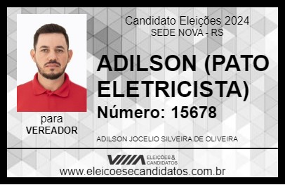 Candidato ADILSON (PATO ELETRICISTA) 2024 - SEDE NOVA - Eleições