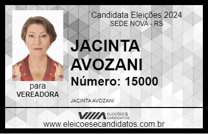 Candidato JACINTA AVOZANI 2024 - SEDE NOVA - Eleições