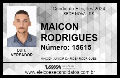 Candidato MAICON RODRIGUES 2024 - SEDE NOVA - Eleições