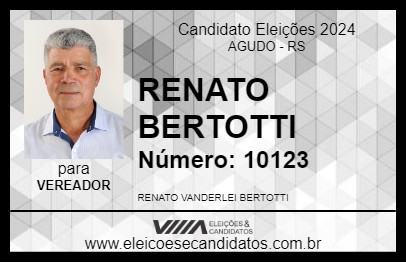 Candidato RENATO BERTOTTI 2024 - AGUDO - Eleições