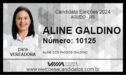 Candidato ALINE GALDINO 2024 - AGUDO - Eleições